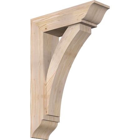 Ekena Millwork Thorton Traditional Smooth Bracket w/ Offset Brace, Douglas Fir, 7 1/2"W x 26"D x 38"H BKT0806X26X38THR01SDF